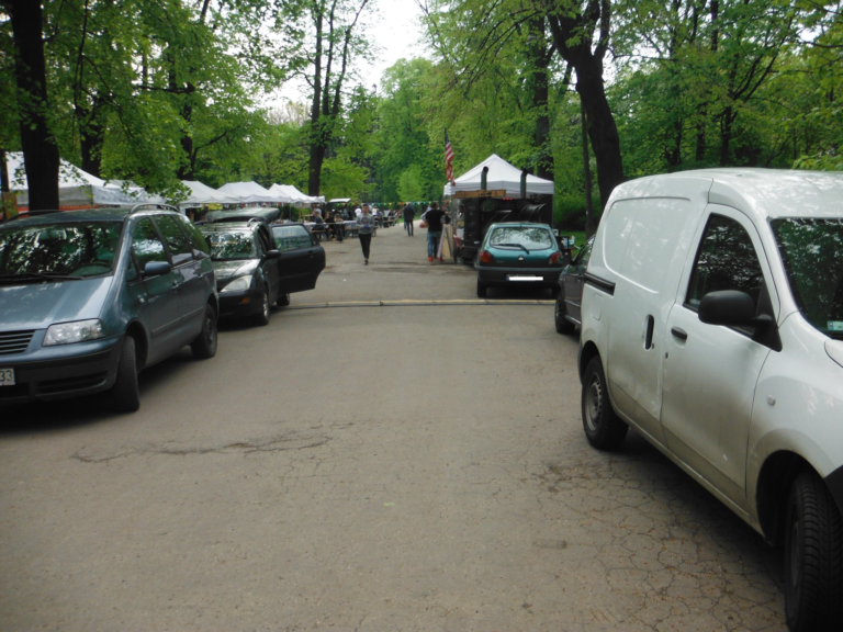 Ponad 200 samochodów rozjeżdżało park Skaryszewski